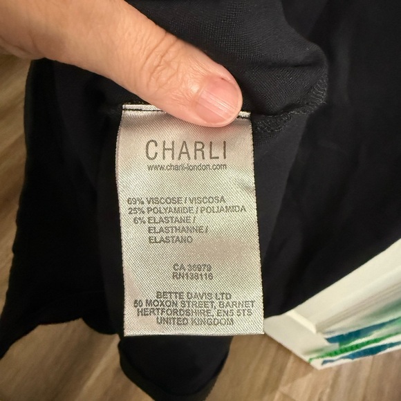 Charli London Anthropologie Audrey Black Long Sleeve Bodycon Midi Dress L NWT - Picture 5 of 10
